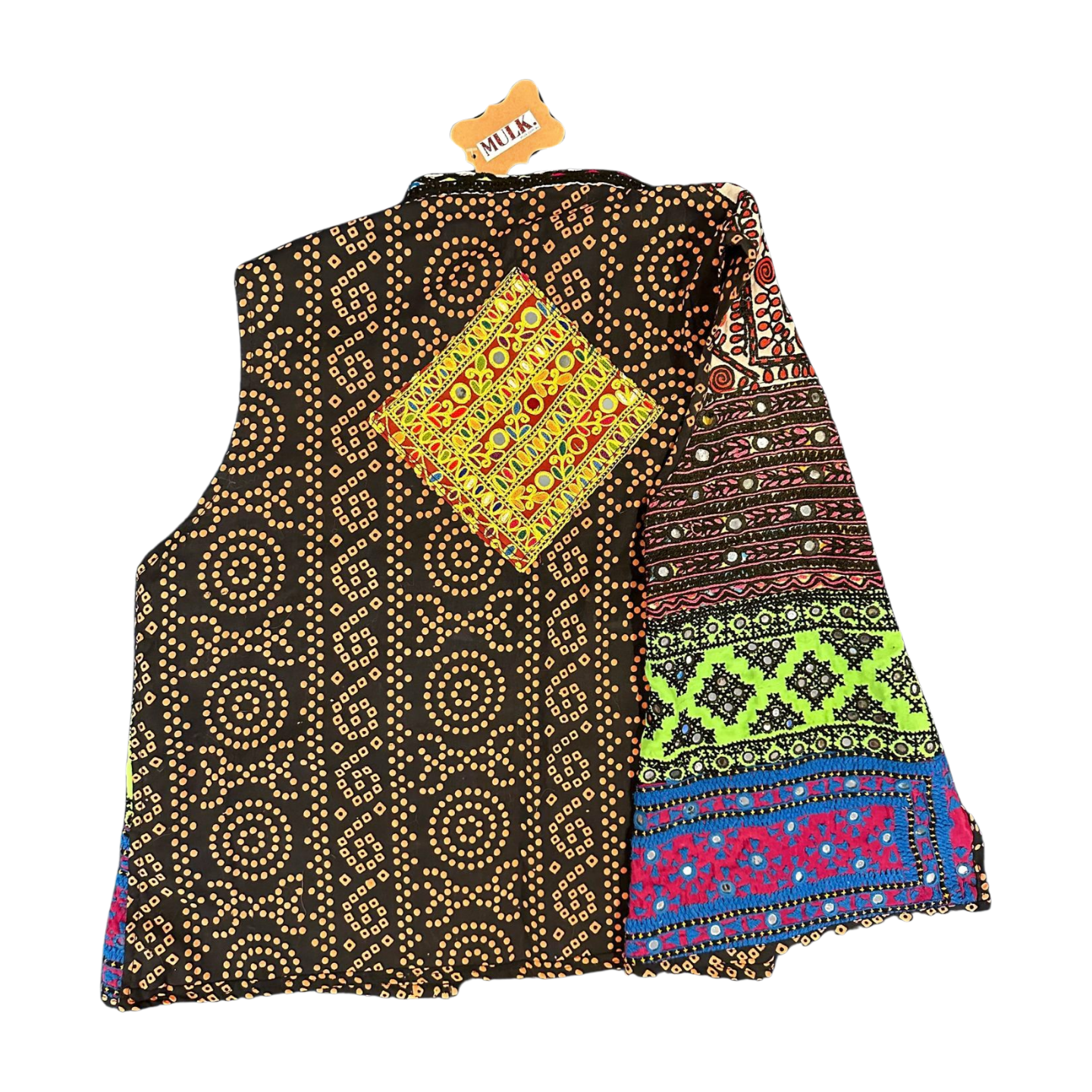Jor Kari block print vest (Canary)