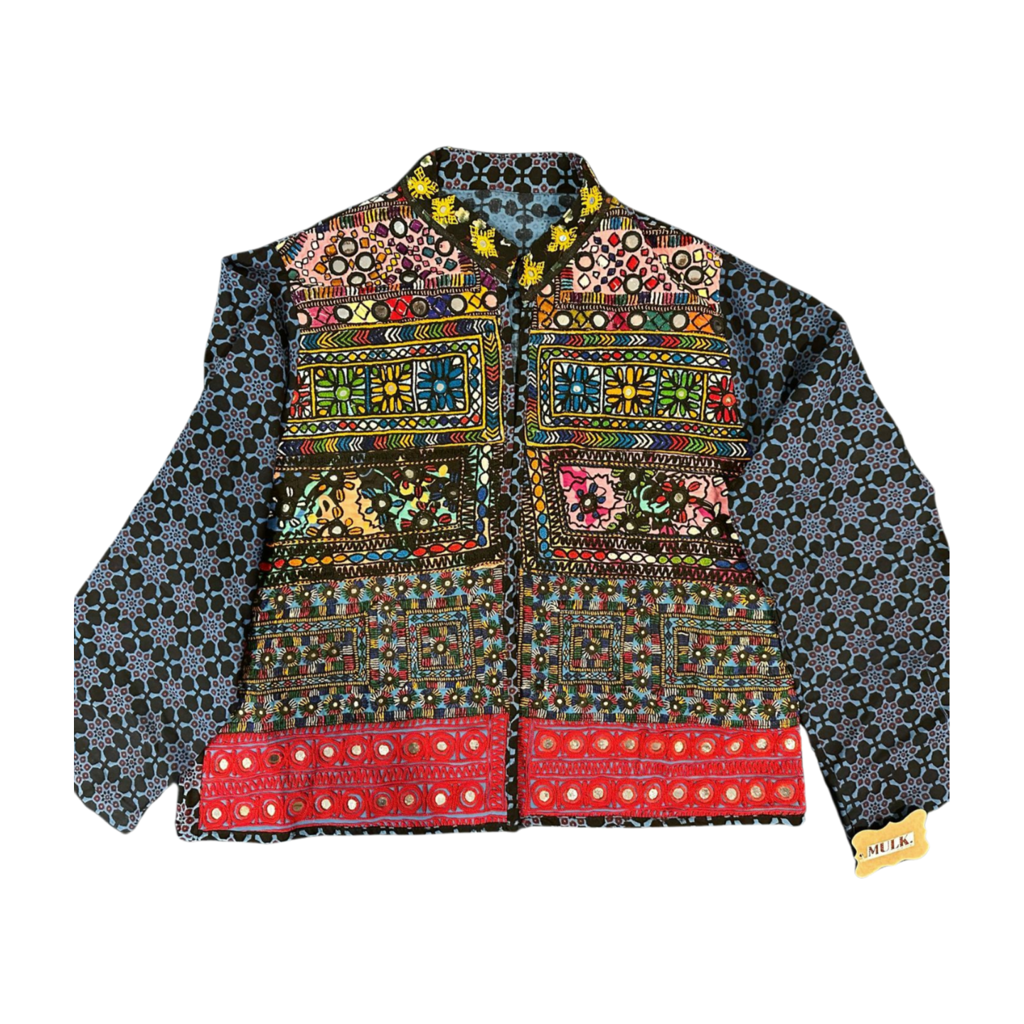 Jor Kari block print jacket (Sapphire)