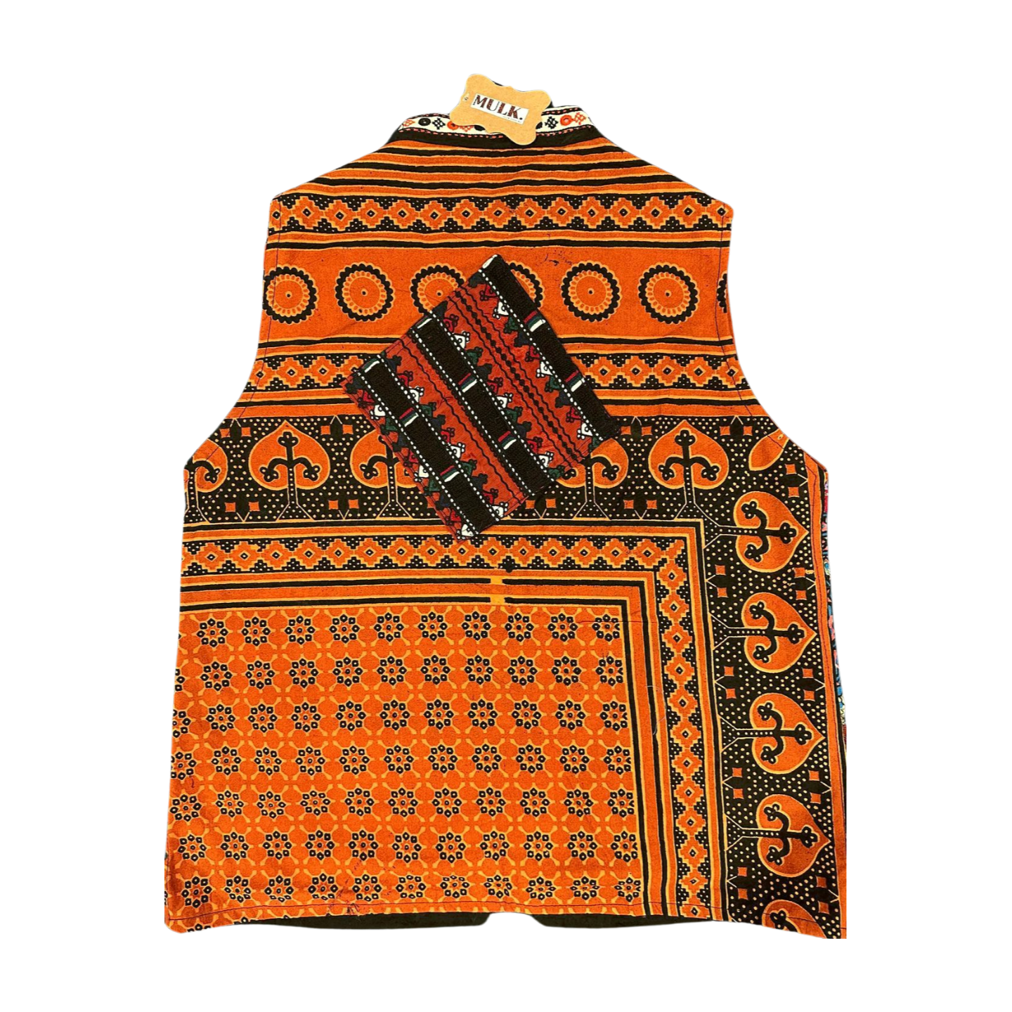 Jor Kari block print vest (Ruby)