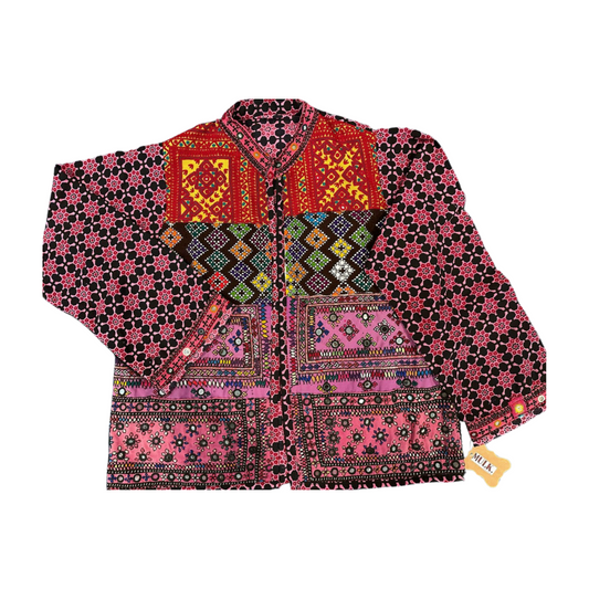 Jor Kari block print jacket (Rose)
