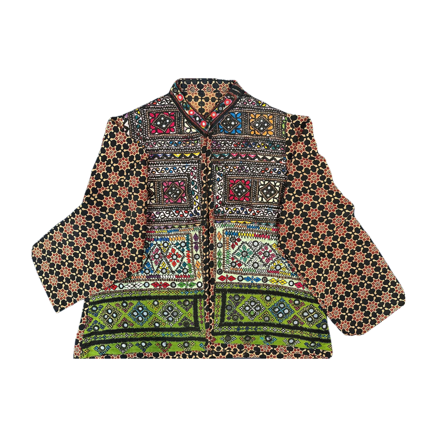 Jor Kari block print jacket (Jasper)