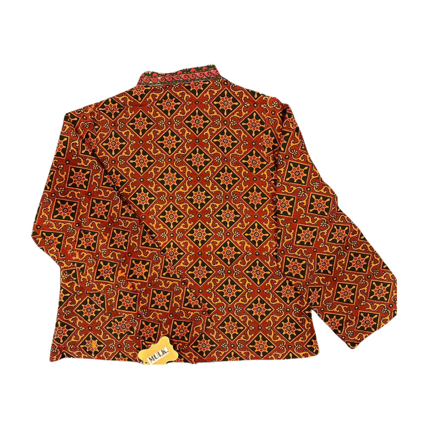 Jor Kari block print vest (Garnet)
