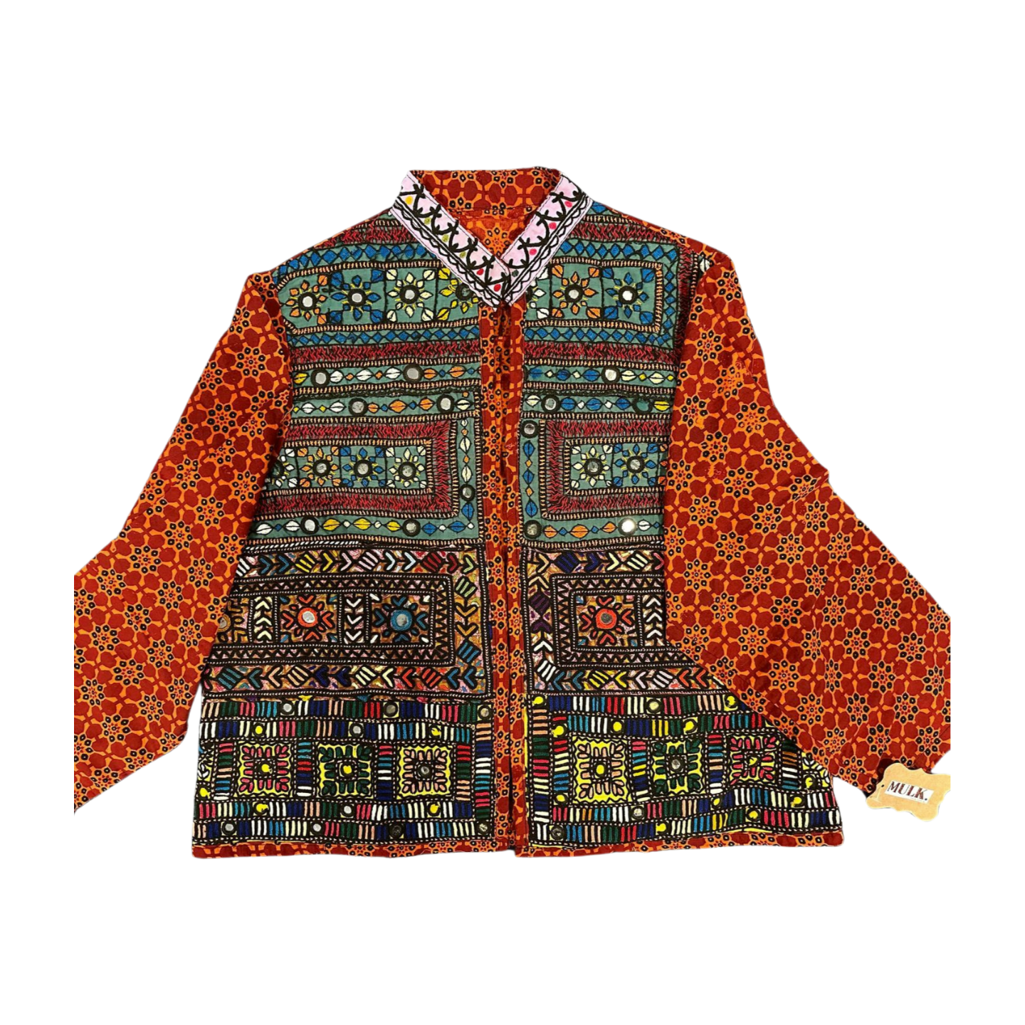Jor Kari block print jacket (Unakite)