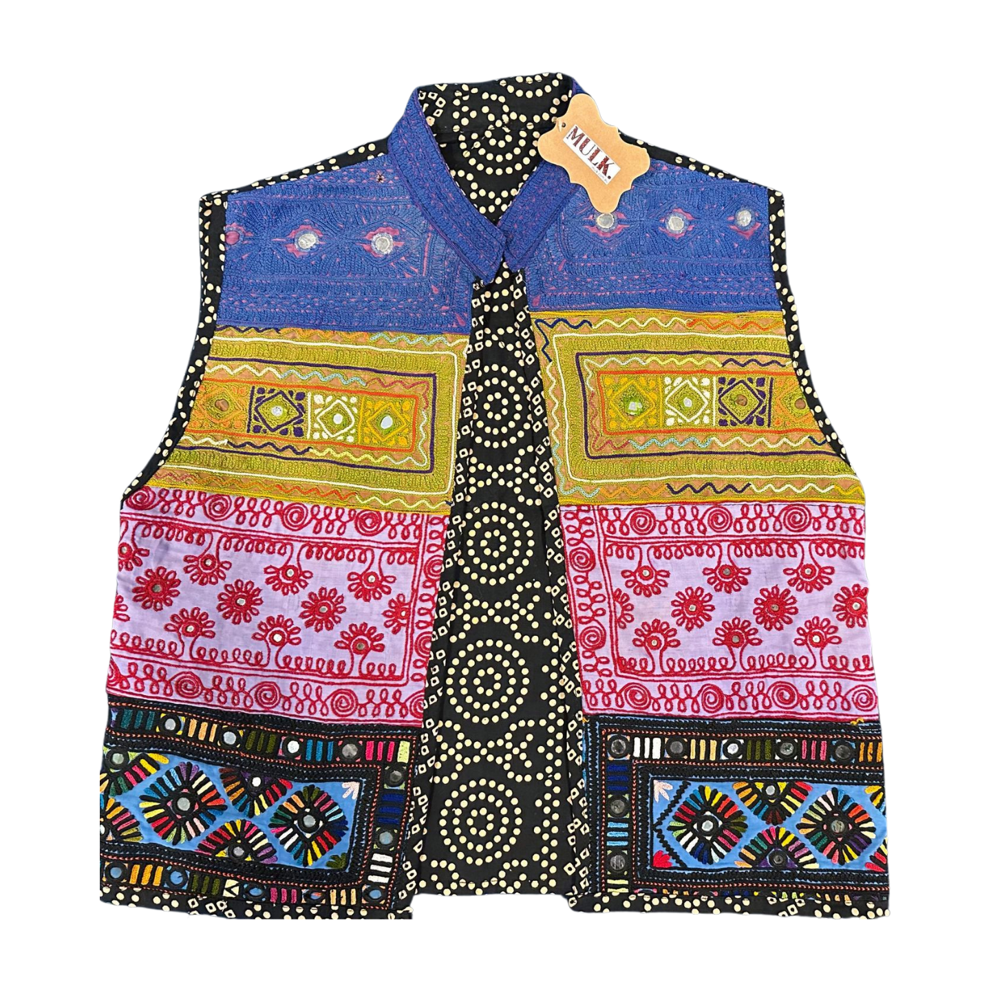 Jor Kari block print vest (Madeira)