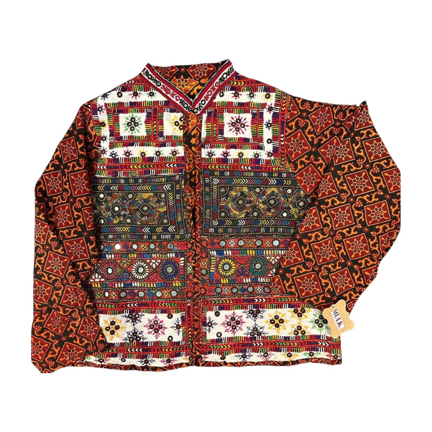 Jor Kari block print jacket (Carnelian)